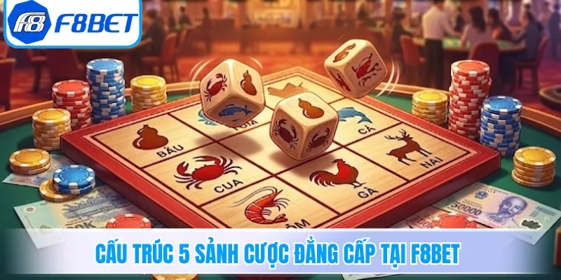 Cấu trúc 5 sảnh cược đẳng cấp tại F8BET