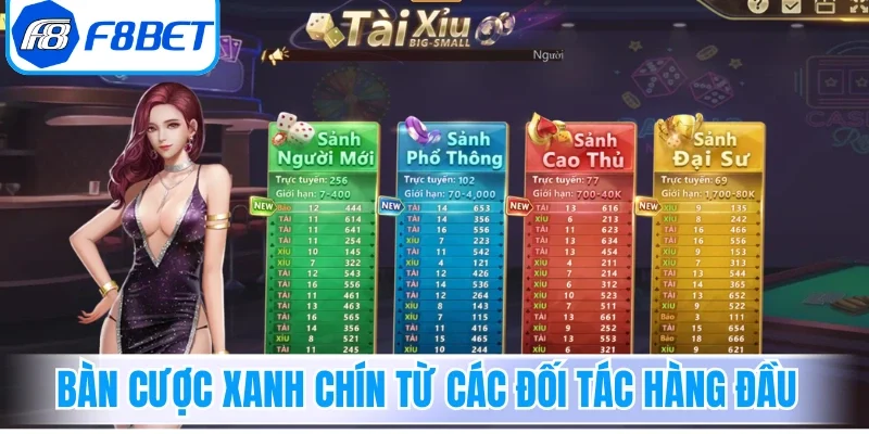 Hệ thống bàn cược xanh chín từ các đối tác hàng đầu
